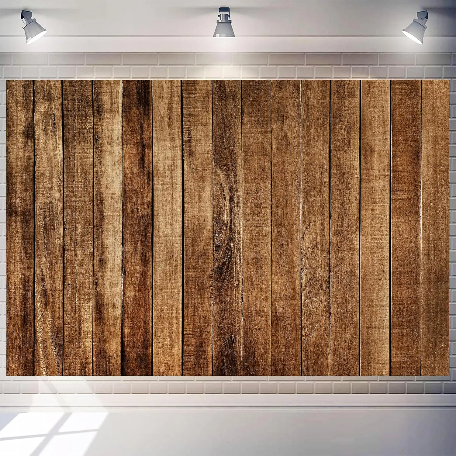 7x5 ft  Backdrop for Photography Rustic Brown Wooden Board Background Decoration Large Floor Wall Photo Booth Birthday Party Banner Holiday Celebration Event Anniversary Supplies