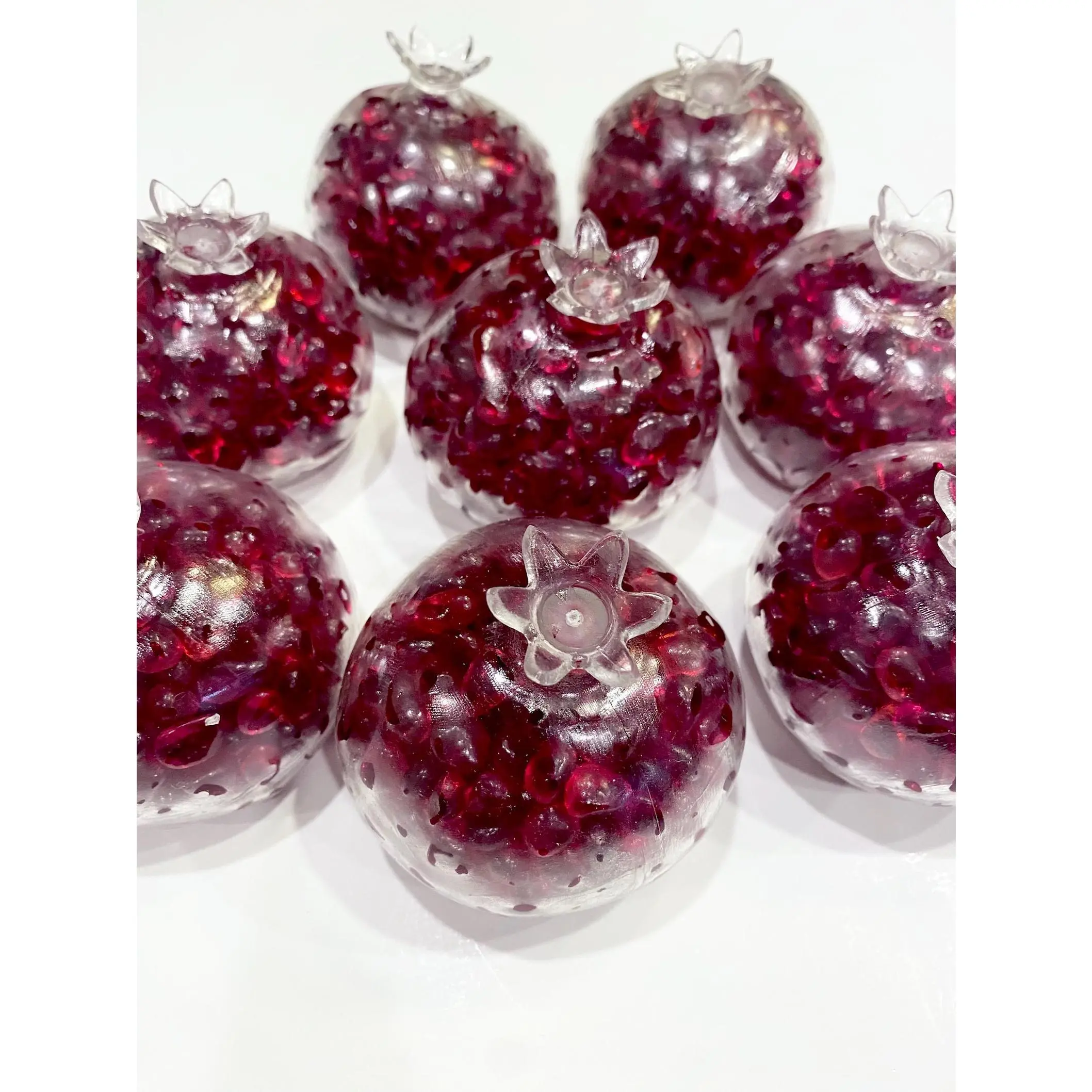 Pomegranate Stress Ball Crunchy ASMR Stress Relief Viral TikTok Fidget Toy Pomegranate Shape