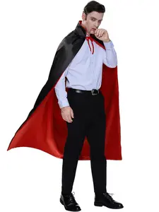 Unisex Vampire Costume Cape for Adults and Kids, Halloween Party Accessory, Gothic Style, Perfect for Cosplay Events