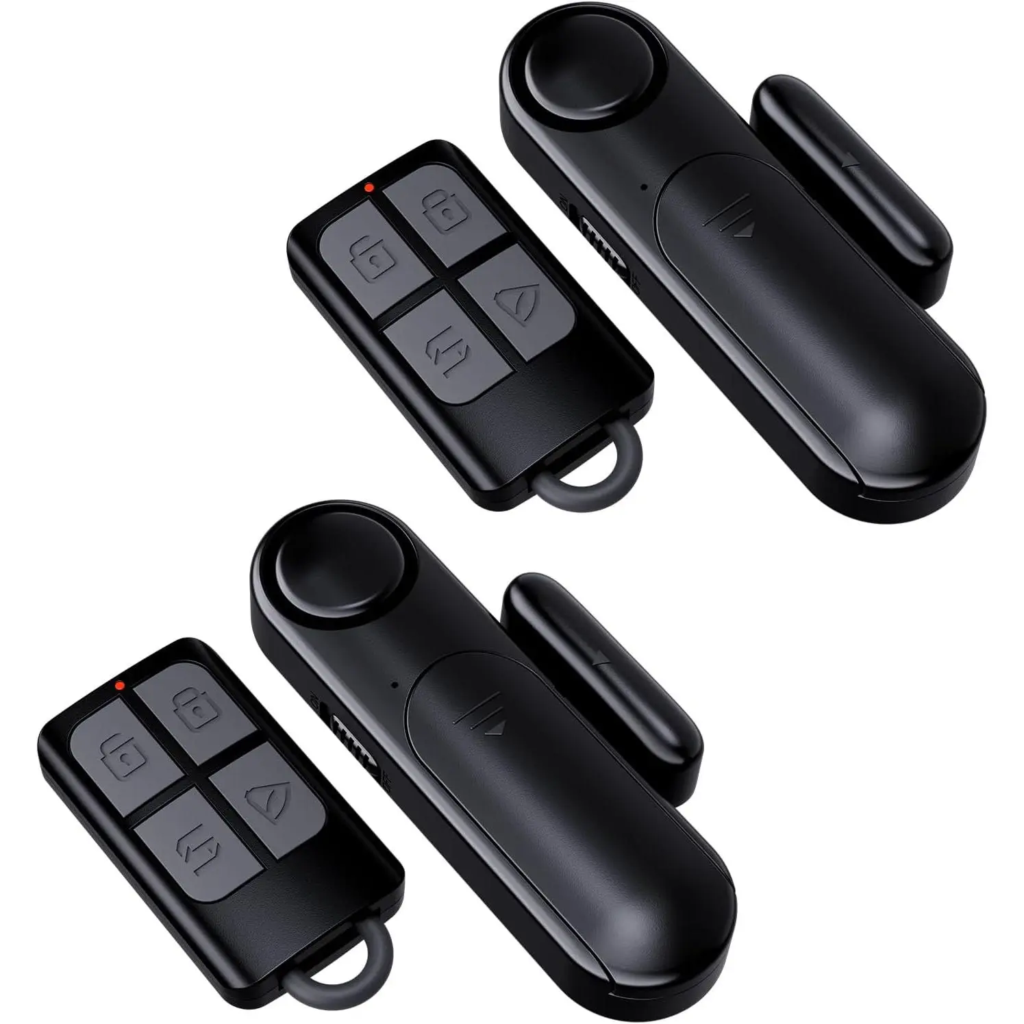 Window and Door  When Opened for  Safety/ , 2 Pack Sliding Door Sensor Alarms with Remote for Dementia,Burglar Alert for Business/Garage/Apartment Entry,/Front/Pool, Black