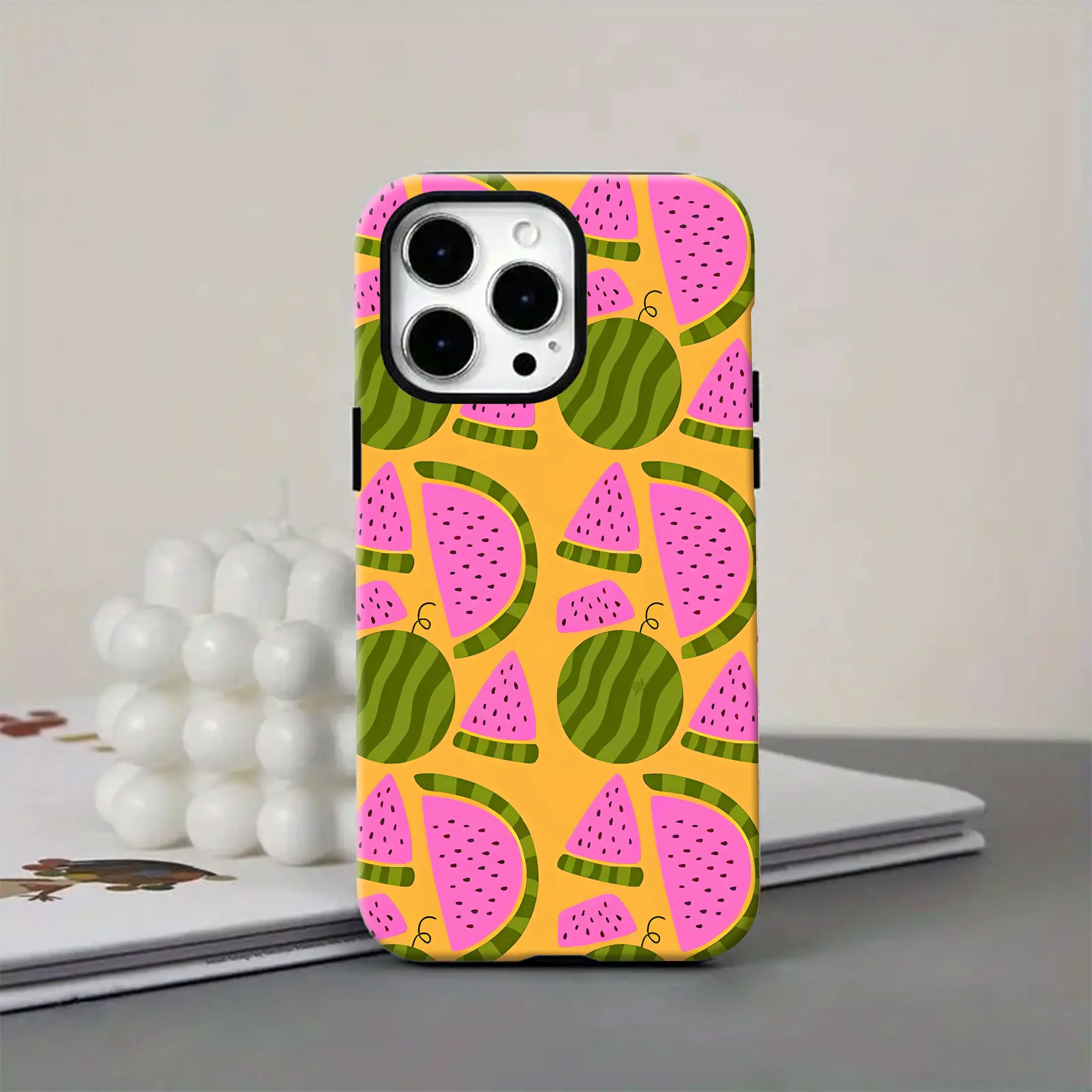 Watermelon Pattern Phone Case — Compatible with Samsung S26/S25/S24/S23/S22/S21, iPhone 17/16/15/14/13/12/11 phone cases. Made of durable TPU material, anti-yellowing, and stylish design for easy grip.