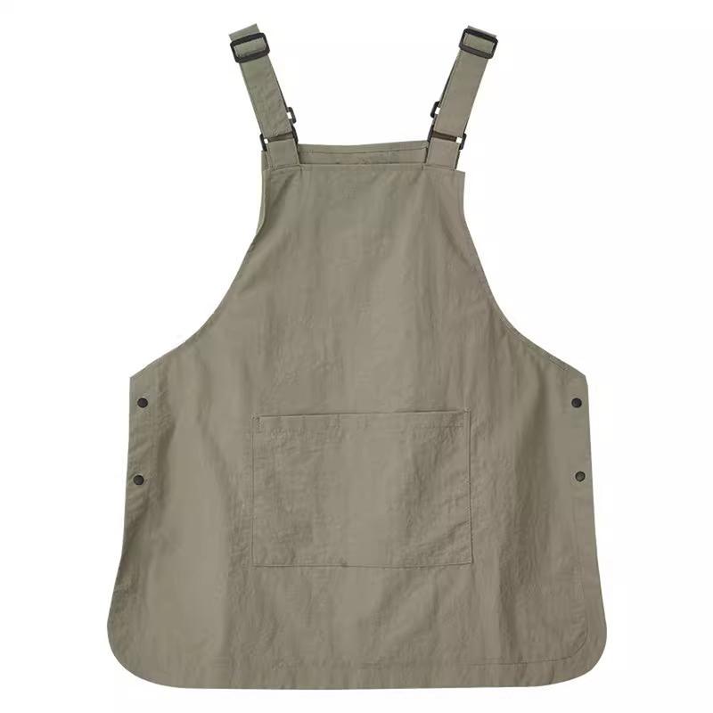 Japanese Waterproof Apron, Unisex Kitchen & Coffee Shop Workwear, Dual-Sided Design, Pockets for Storage, Back-To-School Season Essential