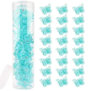 60PCS Turquoise Hair Clips Mini Butterfly Hair Claw Clips with Box 90s Y2k Hair Accessories for Girls Women