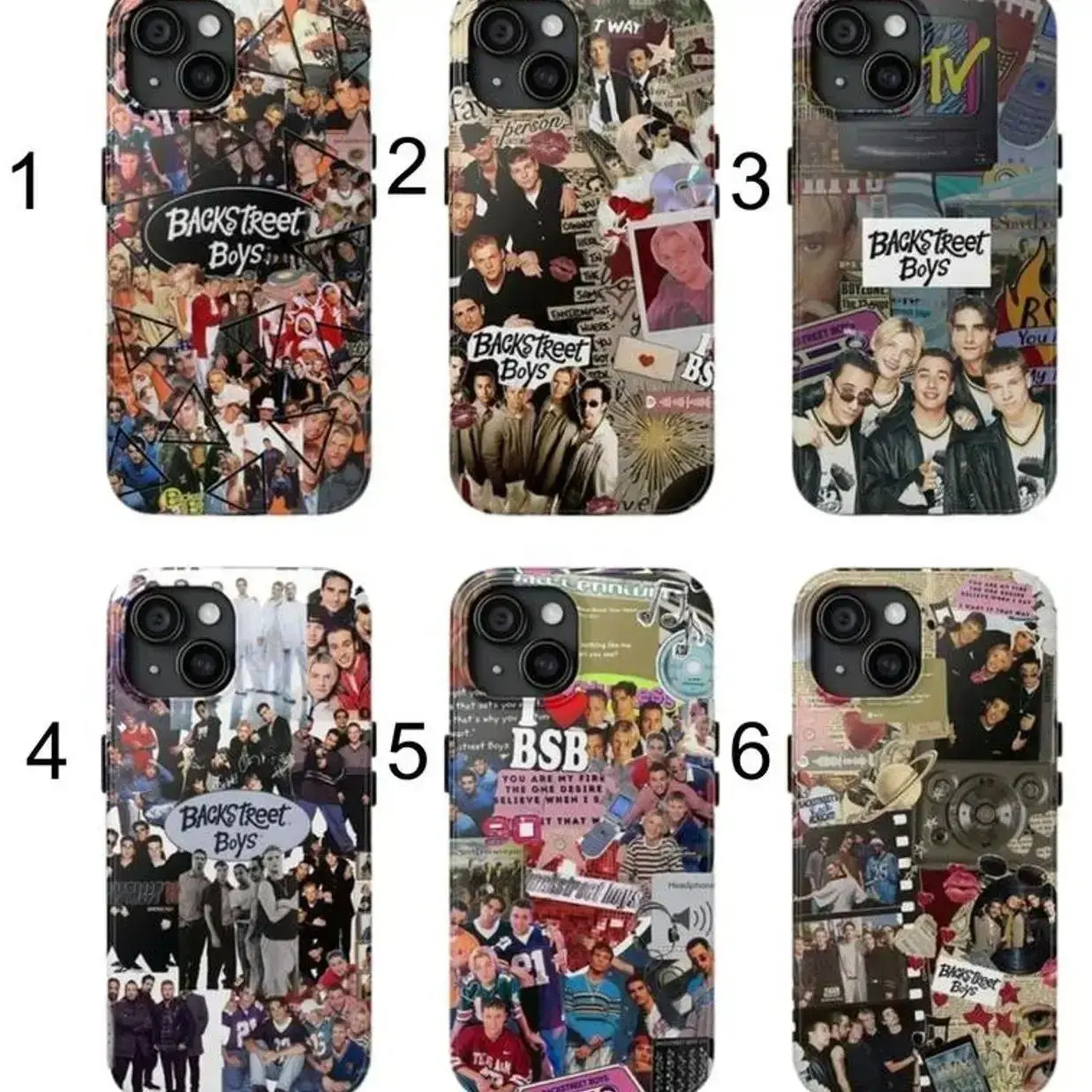 Millennium 2025 Pop Boy Band Nostalgic 90s Music Fan Merch Backstreet Boys Art Tough Phone Case. Retro Y2K Aesthetic Rugged Shockproof Protective Cover Suitable for iPhone 17-11 Pro Max/Plus and  Samsung Galaxy S23-25