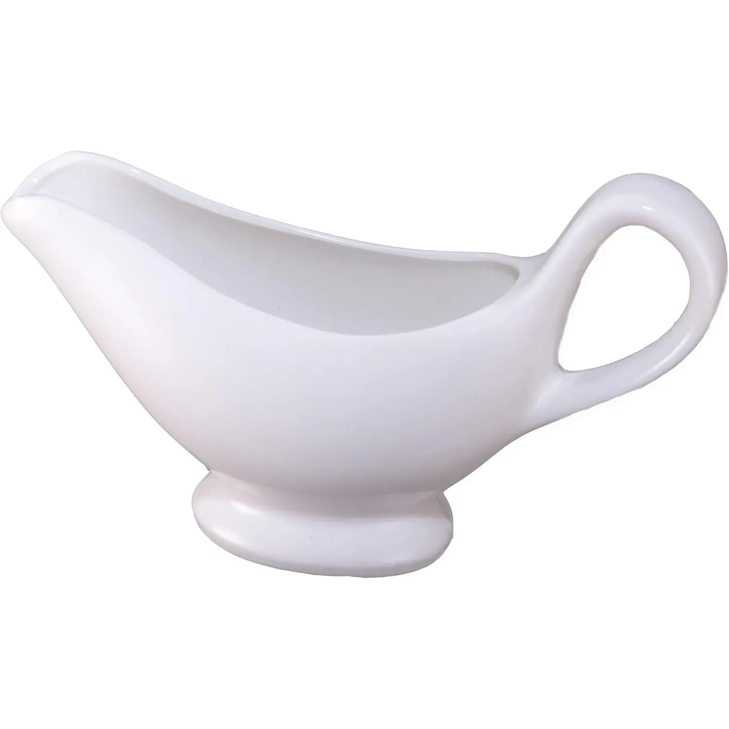 Gravy Boat, 9.4 oz Sauce Boat, 280 ml Gravy Bowl, Ceramic Serving Dish, White Dispenser (9.4 ounces)