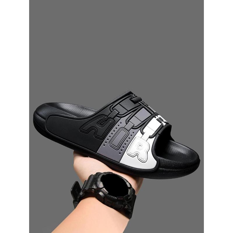 (New)Men's Colorblock Slides, Trending Sandals, Casual Comfortable Non-slip Slides for Indoor Outdoor Wear, Breathable Comfortable Sports Slides for Daily Wear, Men's Shoes, Shoes for Men