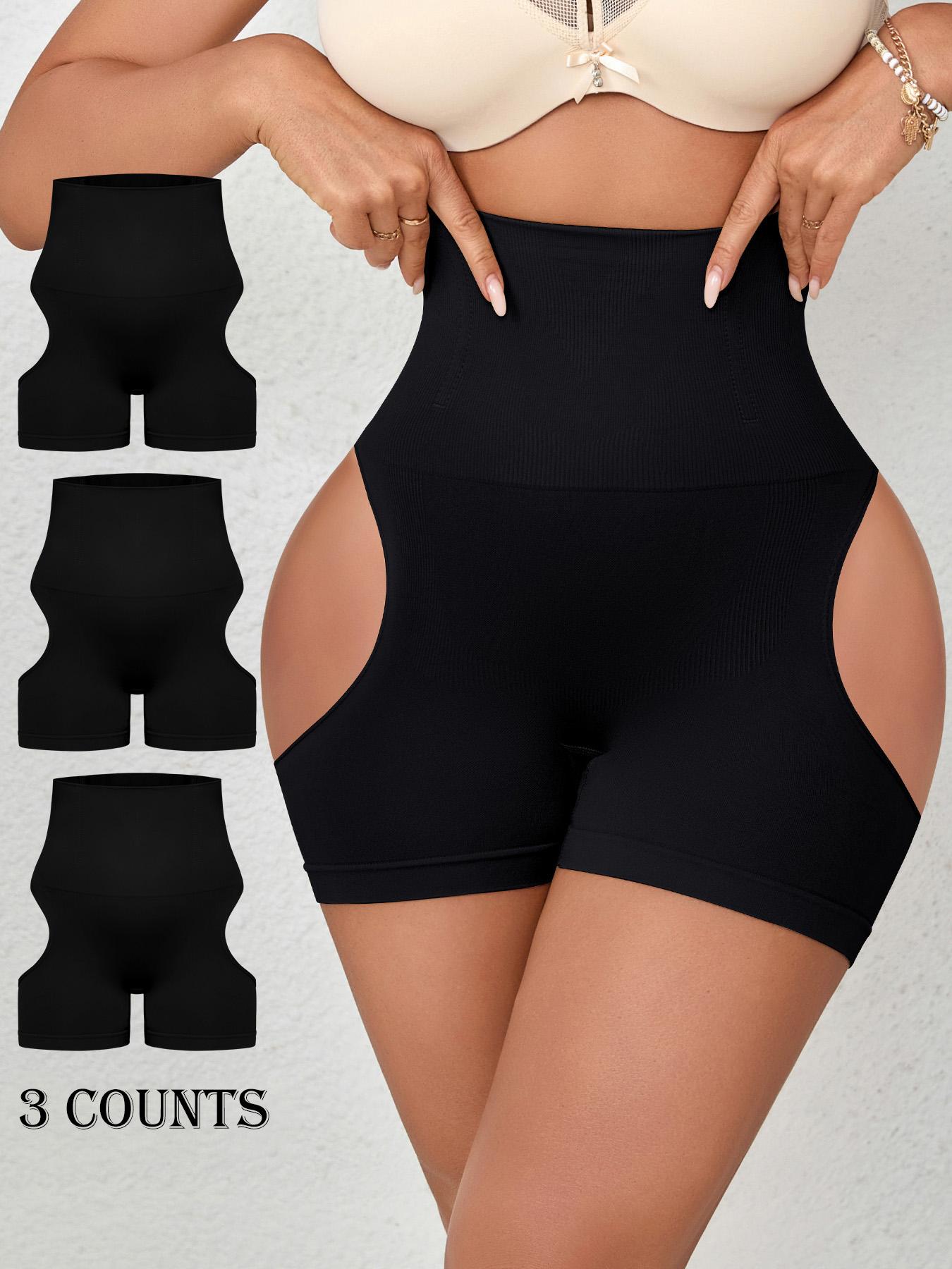 Women's Solid High Waist Shapewear Shorts, Tummy Control Butt Lifting Shapewear Bottoms, Ladies High Waisted Shapewear for All Seasons, Womenswear, Underwear
