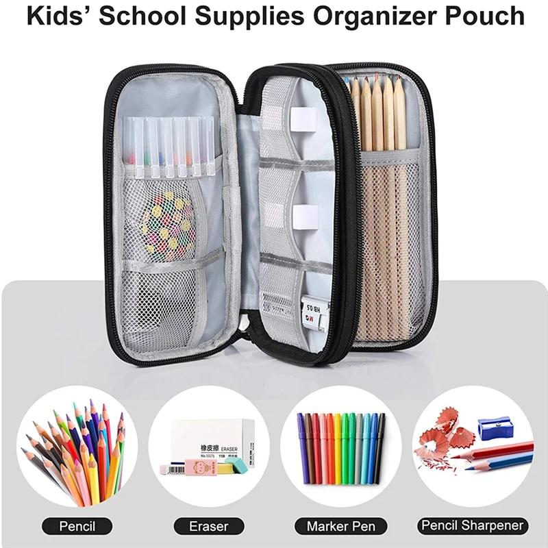 Travel Organizer Bag Cable Storage Pouch Carry Case Portable Waterproof Double Layers with random internal layout