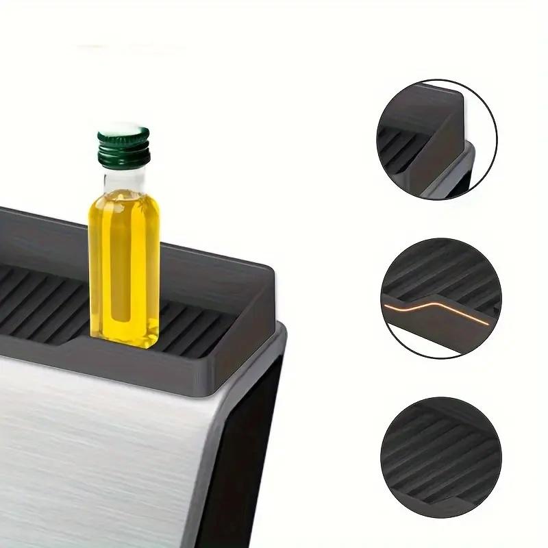 Kitchen Stove Magnetic Shelf, 1 Count Magnetic Stove Top Spice Rack, Stove Top Storage Rack, Kitchen Storage Organizer, Kitchen Accessories