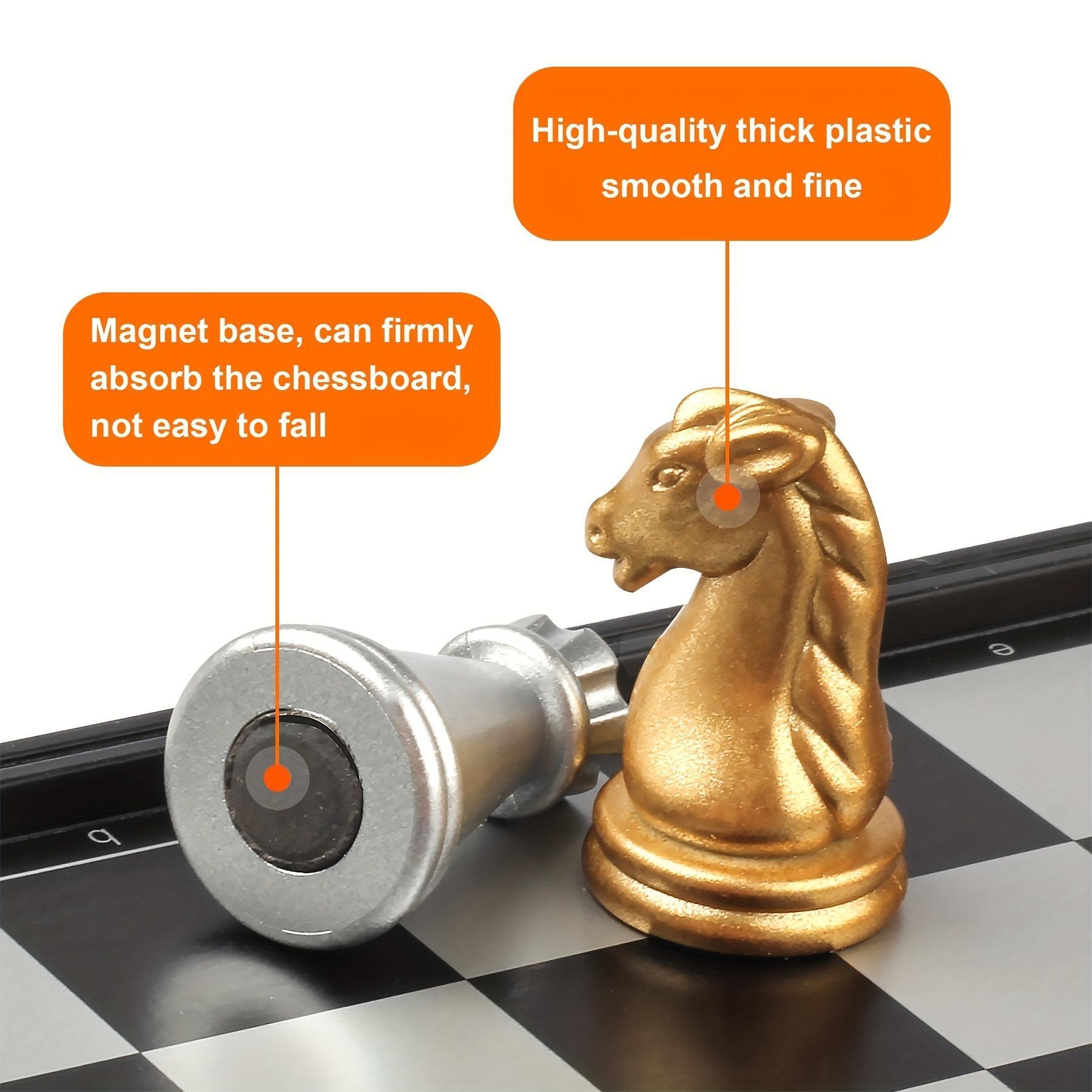Mini Magnetic Chess Board Game, 1 Count Portable Folding Chess, International Chess Game, Educational Toys, Gifts for Birthday Festival Party, Gaming Accessories, Funny Gift, Board Family Games, Funny Gift, Strategy Board Games, Tabletop Games