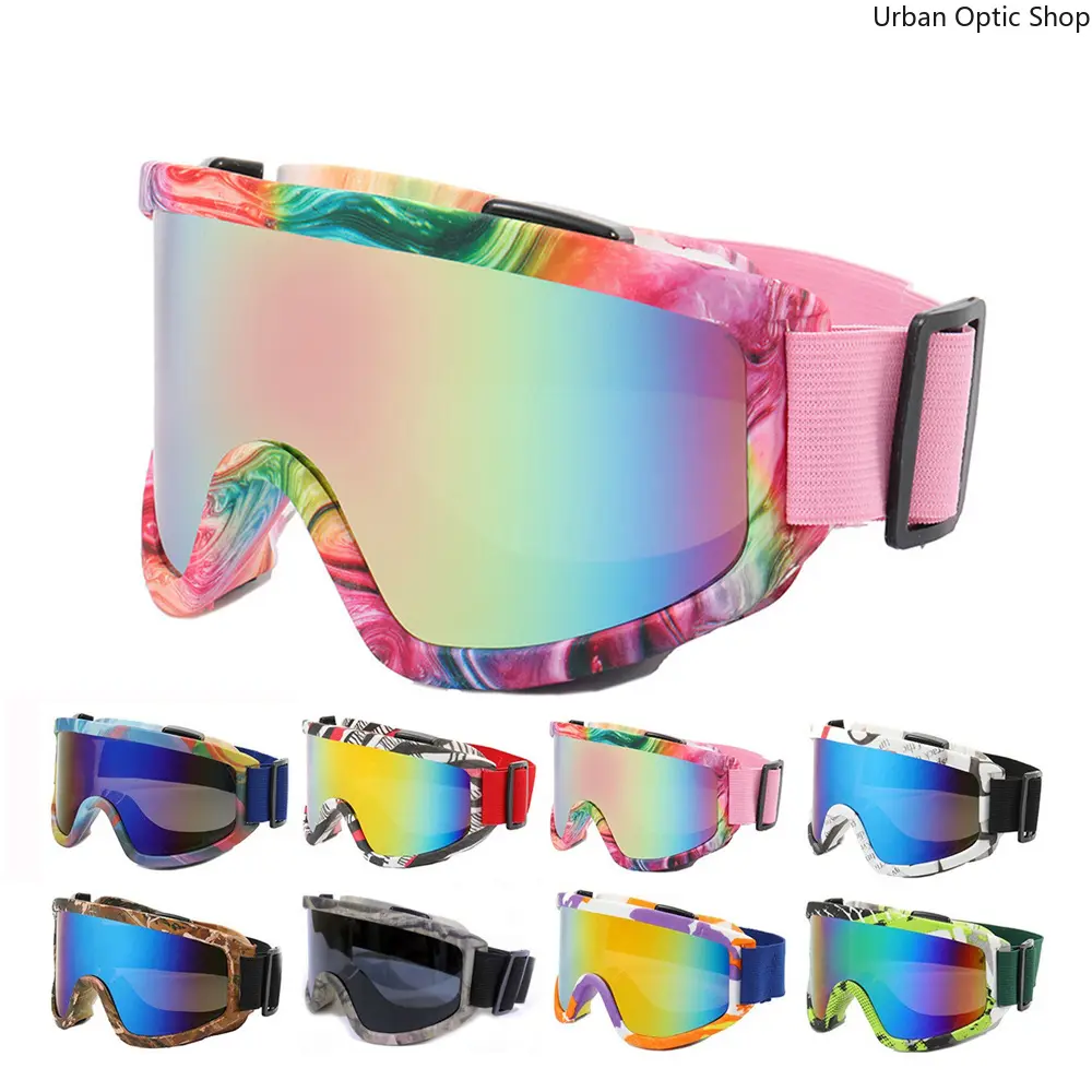 XUH Anti‑Fog Ski & Motorcycle Goggles, Windproof Winter Snowboard Skiing Outdoor Sport Ski Mask, Off‑Road Protective Eyewear Compatible With Most Sports Helmets