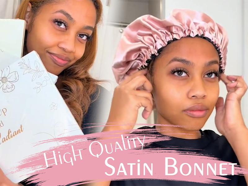 Satin Bonnet Silk Bonnet Adjustable Hair Bonnet for Sleeping Hair Bonnets for Women Curly Natural Hair