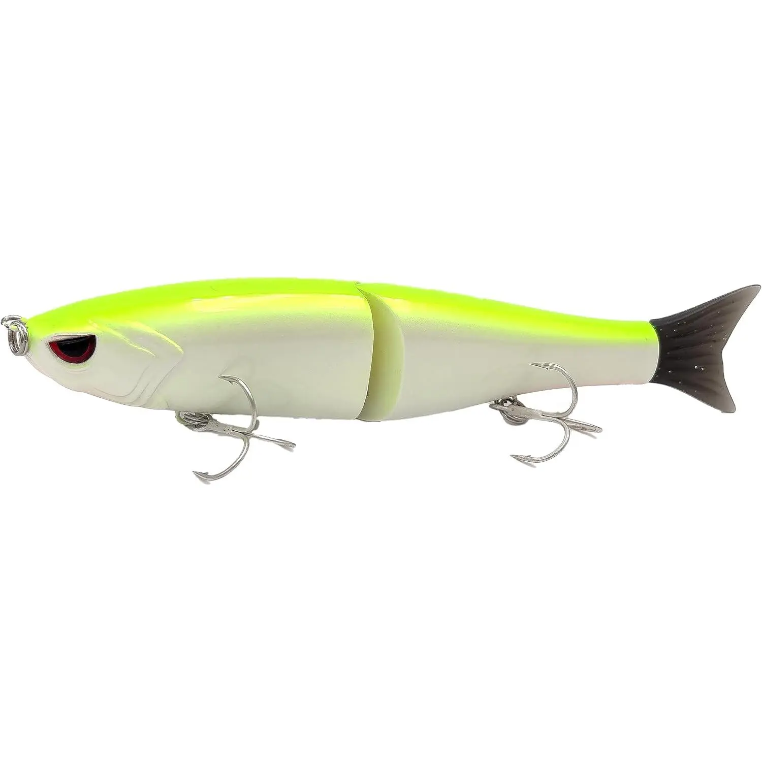 Jointed Glide Baits, Synthetic Cold Water Fishing Lures with Holographic Eyes & Realistic Look for Bass Pike, Trout, Salmon, Bluegill
