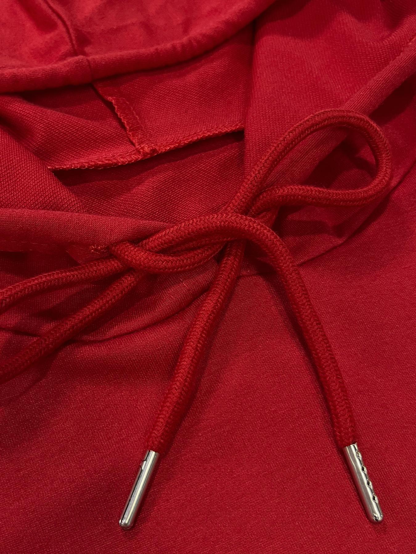 Women's Long Sleeve Hoodie Set, Christmas Cartoon Print Sweatshirt & Pants, Casual Fitted for Fall & Winter