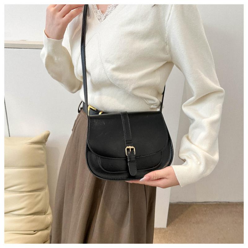 Today's Popular Bags, Simple Crossbody Bag, Casual Shoulder Underarm Saddle Bag