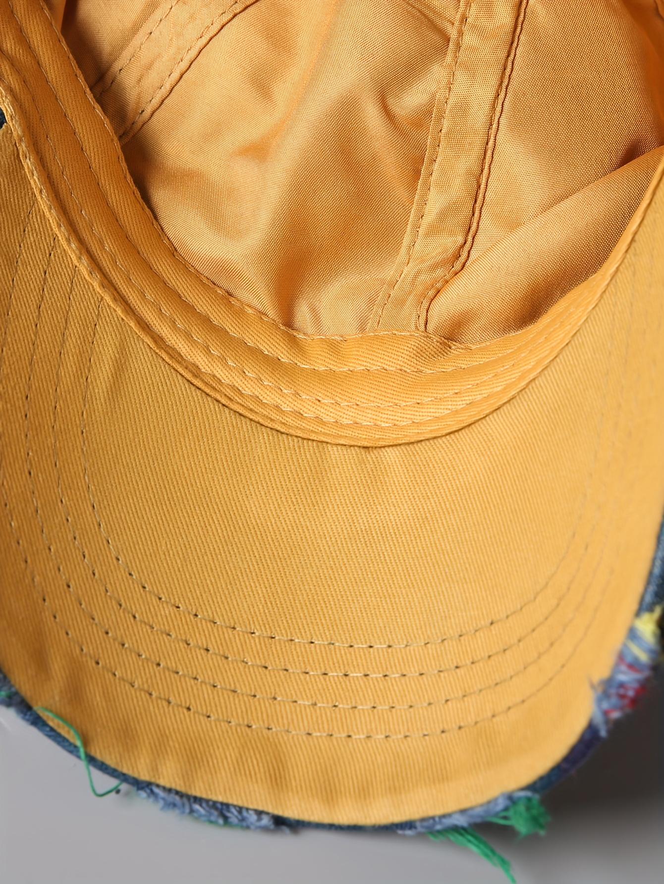 [Vintage Denim Baseball Cap] Vintage Distressed Denim Baseball Cap |       Washed & Frayed Brim, Adjustable Snapback Closure, Lightweight Unisex Streetwear Hat for Men & Women, Casual & Parties