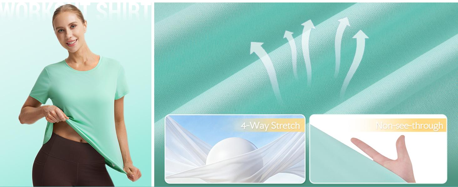 Baleaf Women's Open Back Workout Tops Short Sleeve Athletic Shirts Quick Dry Criss Cross Yoga T-Shirts UPF 50+ Loose Fit for Gym Running