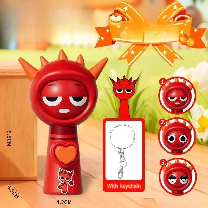 Hot 1/6pcs Mini Sprunki Action Figure Face-changing Toy Movie Sprunki Wenda Model Doll Figurines with Keychain Kids Gift