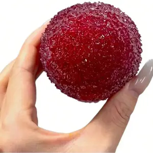 Lychee Shape Squishy Toy, Soft Stress Relief Squeeze Toy for Office Home Decor, Fidget Anxiety Relief