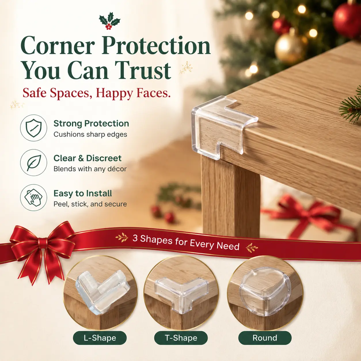 12 PCS Baby Protection Corner Guards, Furniture Edge Clear Anti-collision Corner Protectors, Safety Protection and Corner Pads for Tables Cribs Fireplace Corners and Edges-YY2