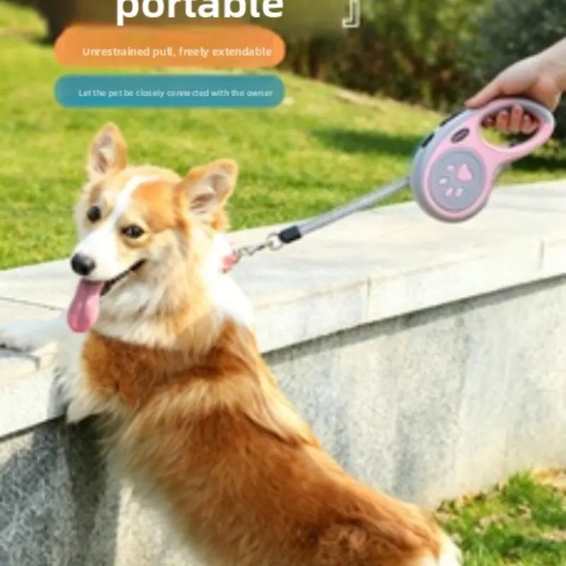 Automatic Retractable Dog Leash, Ergonomic Handle, Durable Nylon, Metal Clip, Suitable for Dogs and Cats, Outdoor Walking Harness