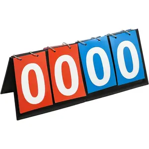 Table Top Scoreboard, Score Keeper Flipper Scoreboard (4-Digit) for Basketball Tennis Badminton Sports
