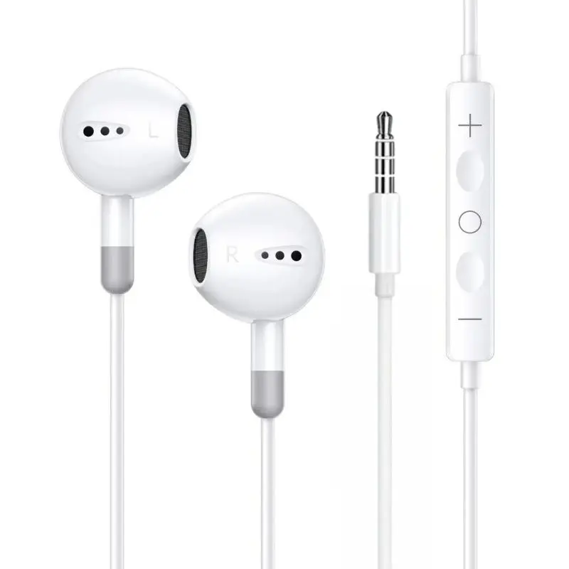 3.5mm Wired In-Ear Earphones, Deep Bass with Microphone and Line Control, Clear Calls, Compatible with Huawei, Vivo, Xiaomi, Oppo