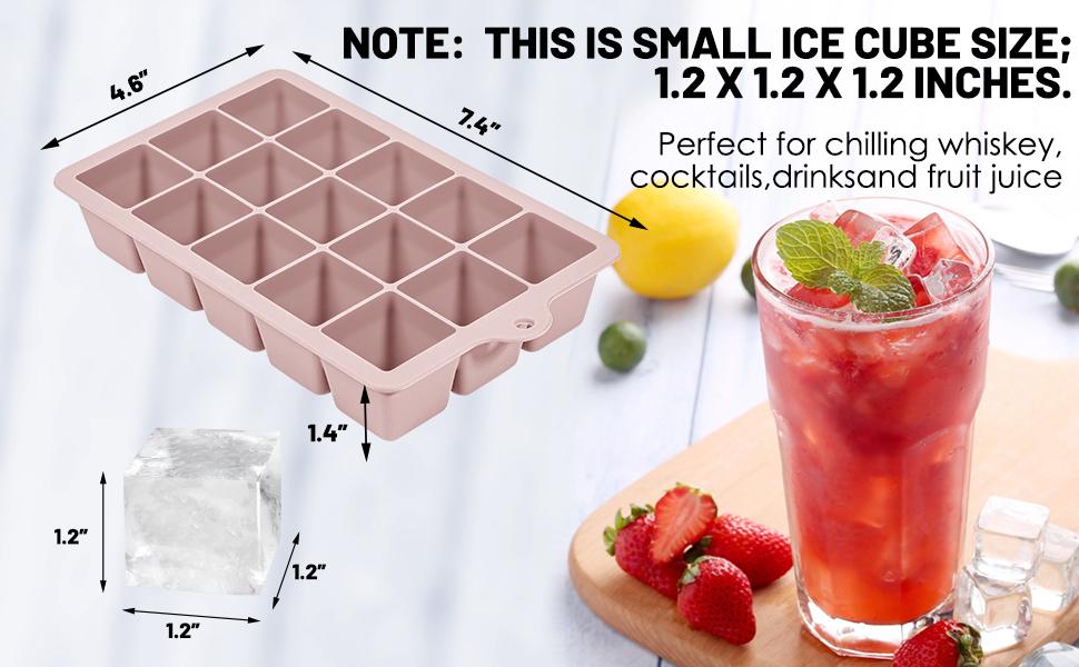 Silicone Ice Cube Trays 3Packs, Easy Release Ice Cube Molds with Lid, Freezer Stackable Ice Maker for Whiskey, Baby Food, BPA Free (Blue+Grey+Pink)