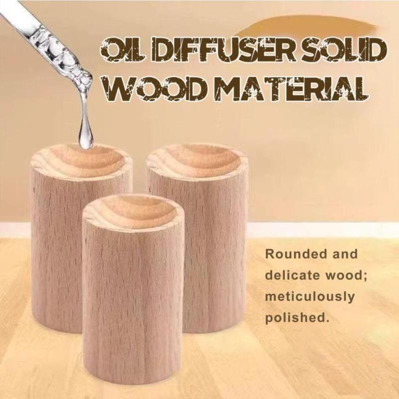 Eco-Friendly Wooden Essential Oil Diffuser 6 Counts Reusable Design for Continuous Fragrance Natural Wood Aroma Diffusers with Superior Scent Retention & Versatile Use Aromatic Woody Aromatic Amberwood