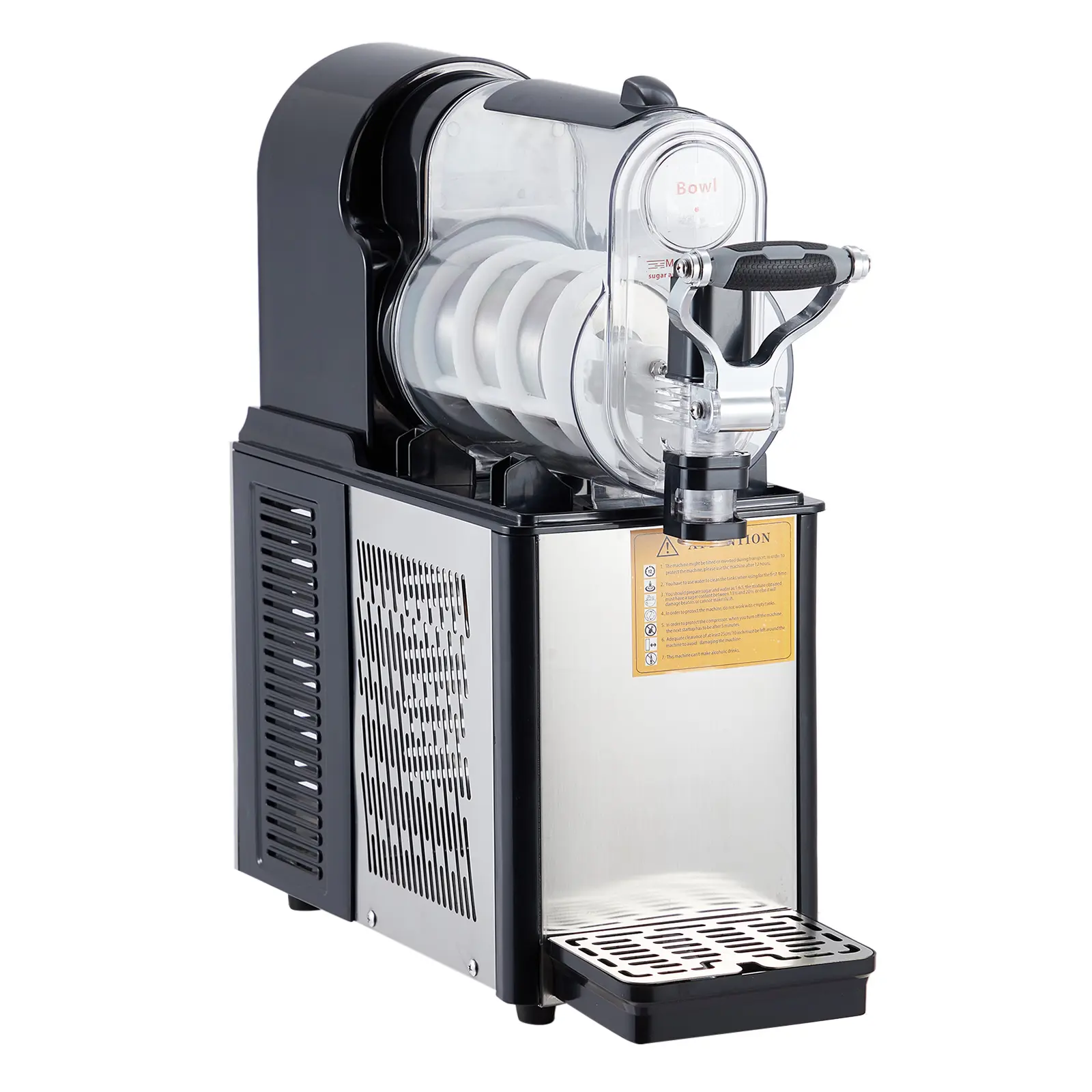 Commercial Slushie Machine, Self-Cleaning Stainless Steel Frozen Drink Maker for Margaritas, Smoothies, Cocktails, Home & Business Use