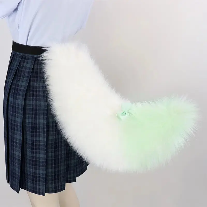 Plush Animal Tail — Soft, Fluffy Fox Tail with Adjustable Waistband — Ideal for Cosplay, Halloween Parties, and Fursuits