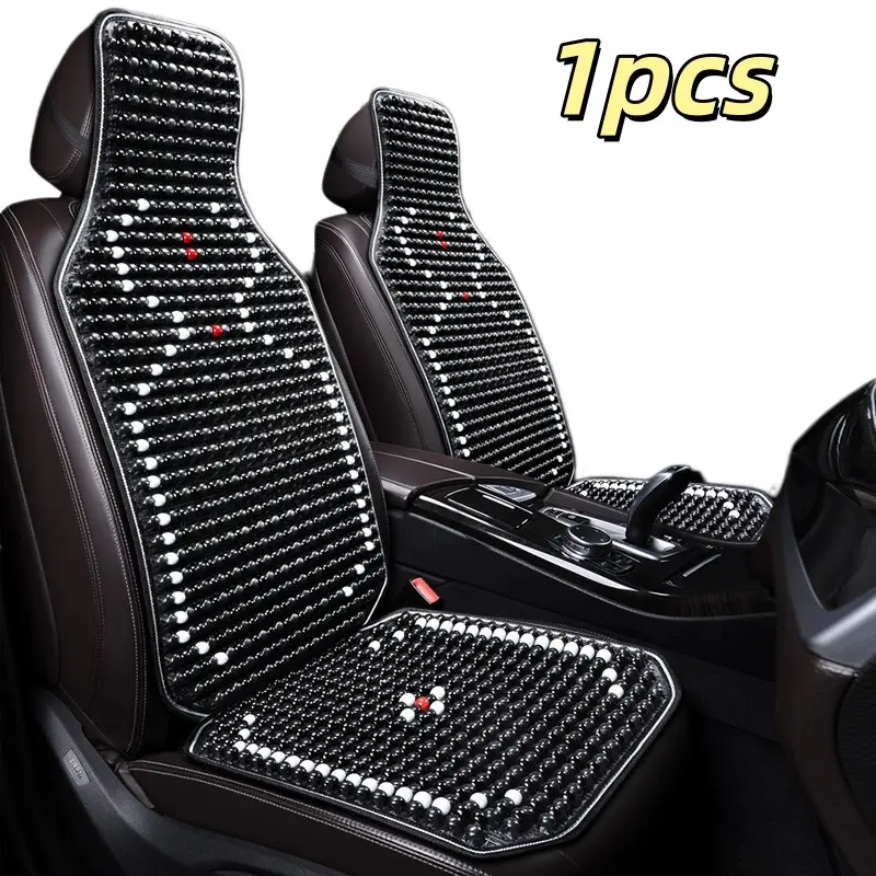 Summer Ventilated Bead Seat Pads for Front Row Seats, Comfortable Cool Cushion for Driver and Co-Pilot, Auto Accessories