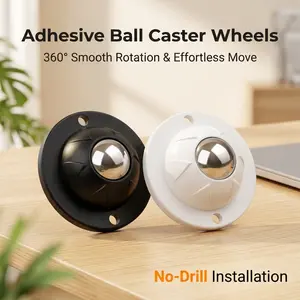 4-Pack/8-Pack Self-Adhesive Swivel Wheels, 360-Degree Rotating Casters, Durable Universal Wheel Set for Furniture & Storage Solutions