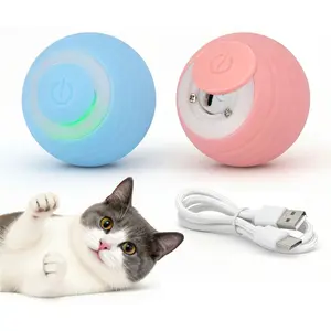 Interactive   Ball Set, Indoor Mobile   Ball with LED Light,   Ball, Automatic Intelligent Rolling Ball Electric Chase , USB Rechargeable - 2PACK