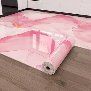 1 Roll 15.75in*118.11in Marble-Texture Self-Adhesive Wallpaper, Vinyl flooring, Peel and Stick Floor, Waterproof Wallpaper for Floor Sticker, DIY Decor for Living Room, Bedroom and Bathroom, Marble Pattern Decorative Wallpaper