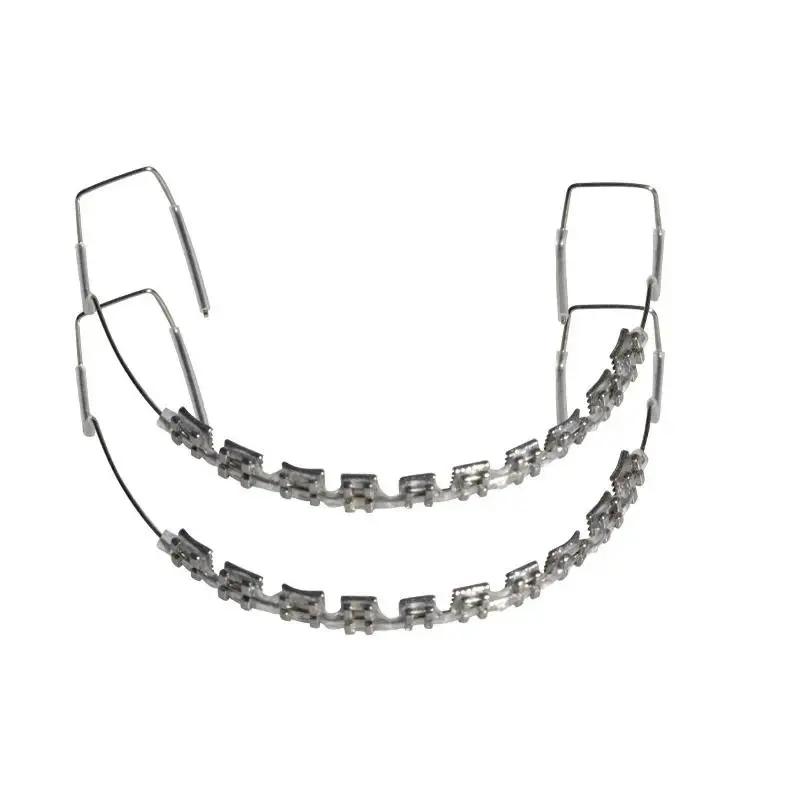 1 Pair Fashion Braces Colorful Temporary Tooth Decoration with Metal Wires Metal Bracket Orthodontic Ligature Ties High Quality