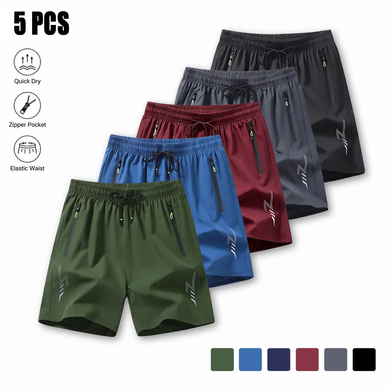 Black+Dark Gray+Wine Red+Lake Blue+Military Green