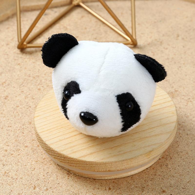 Cartoon Internet celebrity three-dimensional panda brooch, plush red panda doll ins lying down panda jewelry schoolbag pendant