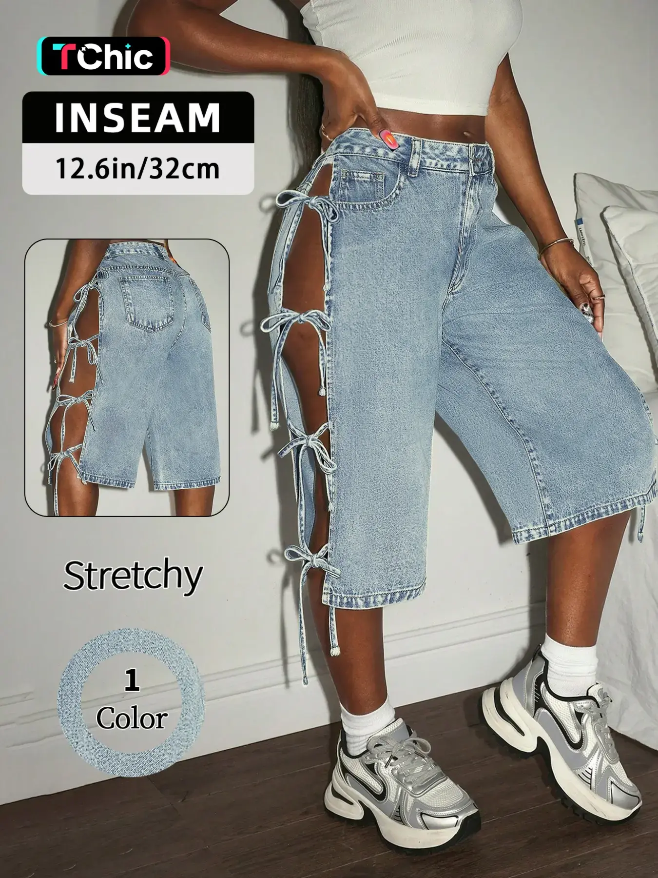 Women's New Fashion Denim Pants, Spring & Summer Bottoms, Breathable Fabric, Trendy Streetwear Aesthetic Casual Fitted Jeans, Button Fly Design, Womenswear, Casual Comfy Jeans