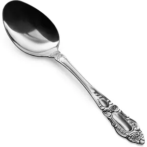 12-Pack Food Grade Stainless Steel Dinner Spoons (7.5in Long Handles Cutlery), Dishwasher Safe, Tableware for Home & Restaurant