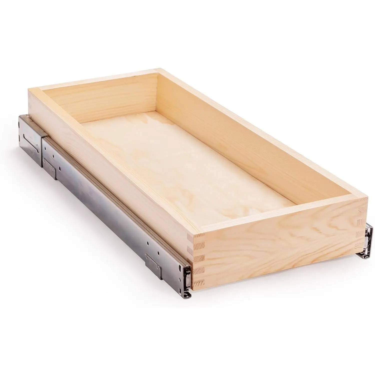 Pull Out Cabinet Organizer 11”W x 21”D x 3”H Slide Out Drawer | Soft Close  Kitchen Pullout Drawers for Cabinets Finished, Bottom and Side Assembly (Width of  Shelf is 10inch)