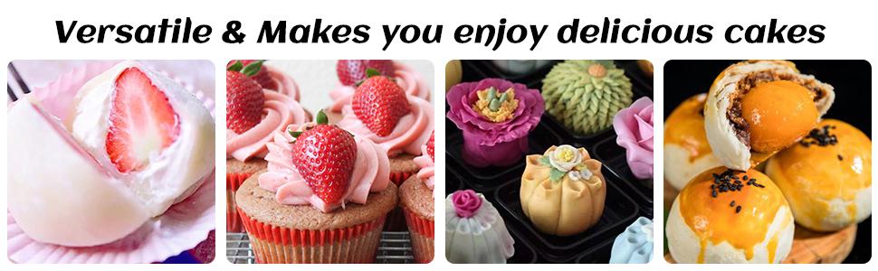 Love homemade cute desserts?Grab these 100 Pcs flared brown baking cups now!Reliable oil-proof coated paper muffin liners fit standard molds perfectly, easy to use, non-stick and durable for cream rolls, cupcakes and daily baking