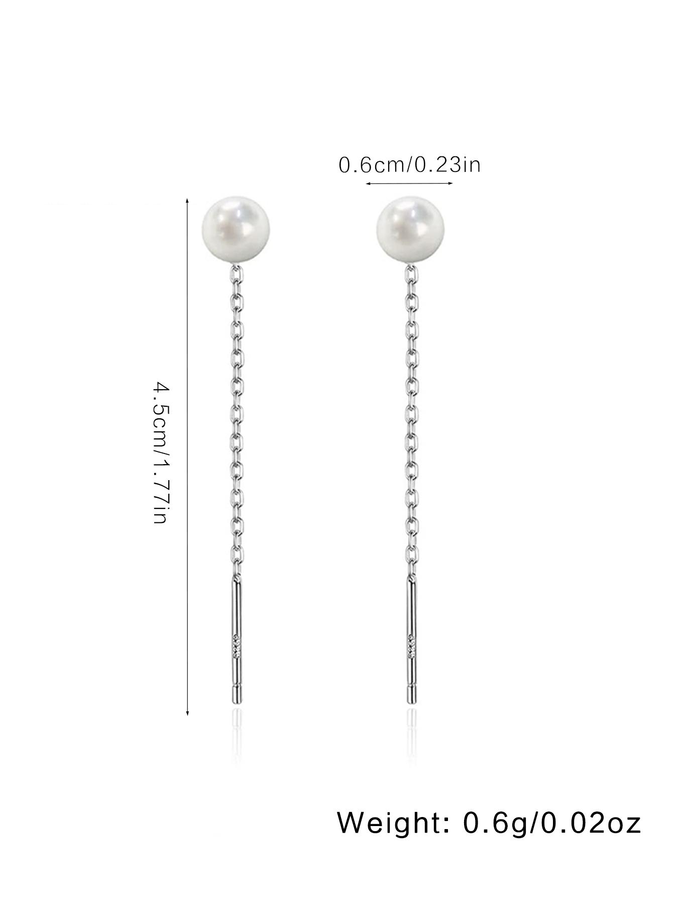 Elegant S925 Silver Pearl Teardrop Unique Design Earrings for Women, Long Dangle Baroque Freshwater Pearls, Hypoallergenic Valentine's Day Gift