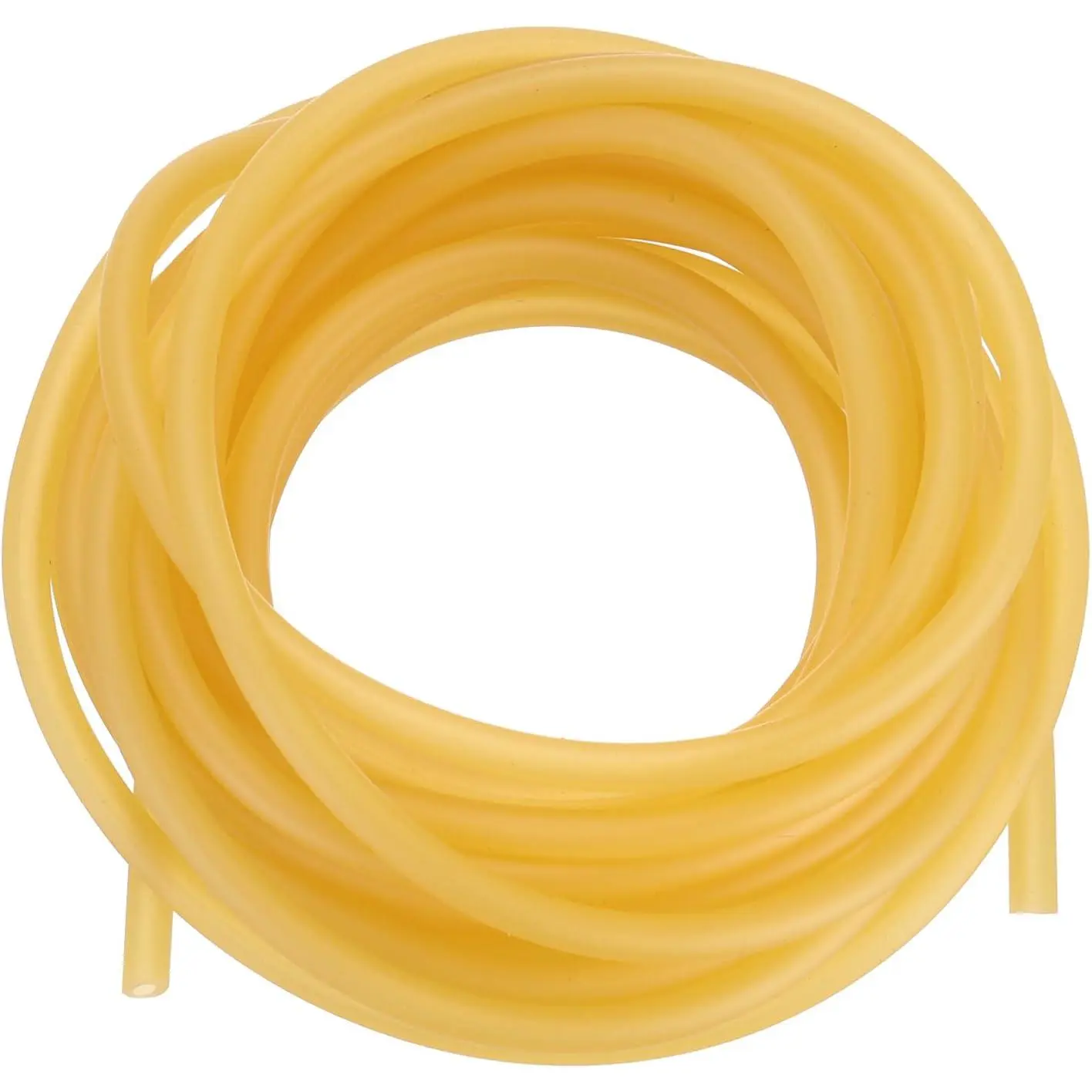 Natural Latex Rubber Tubing 0.06" ID 1/8" OD 10ft Rubber Hose Highly Elastic [for Exercise, Stretching, Laboratory, Home Tube] - 1.6mm x 3.2mm / Yellow