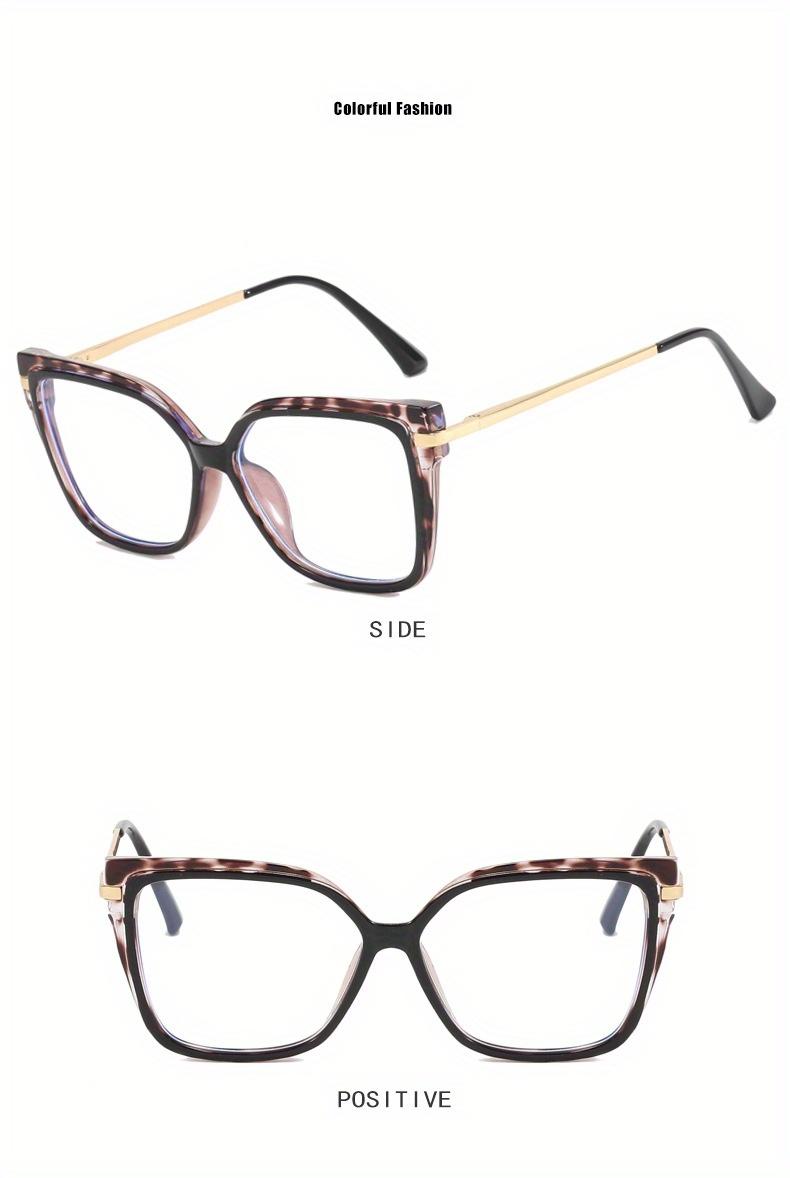 New Fashion TR90 Retro Women's Flat Frame Glasses Latest Trendy Square Decorative Eyeglasses
