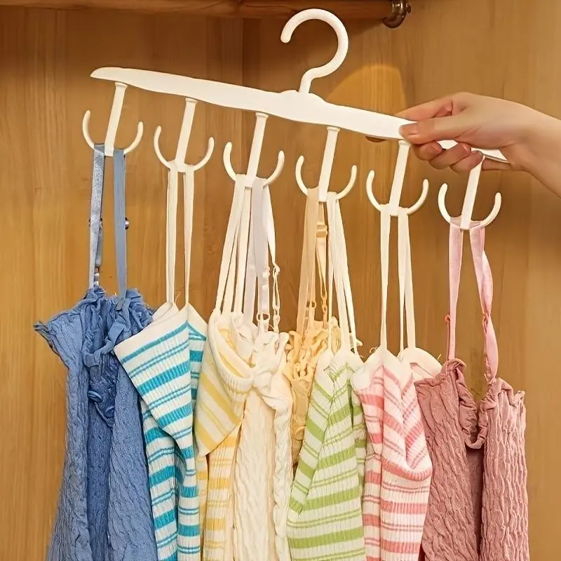360° Rotating Hook Clothes Hanger, Ideal for Neckties, Underwear, Bras, Skirts, Tank Tops, Durable Design, Space-Saving Storage Solution