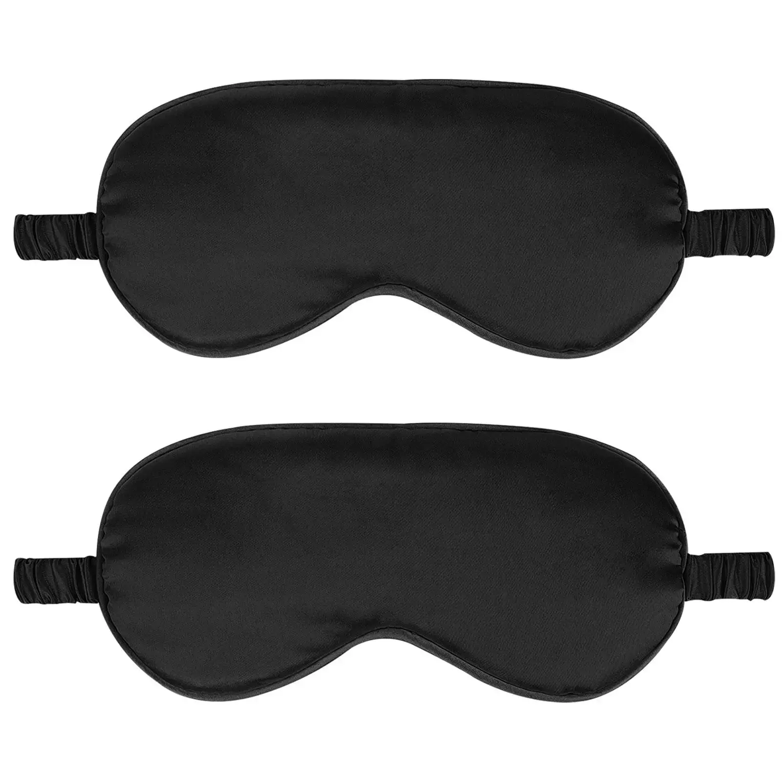 2 Pack Ice Silk Cooling Sleeping Masks, 100% Blackout Soft Breathable Eye Mask, Ideal for Travel, Nap & Deep Sleep, Comfortable Design