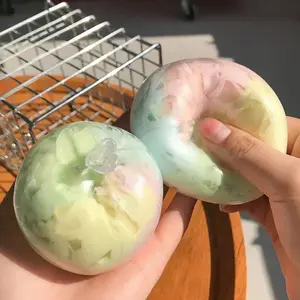 Matcha Mint Chocolate Handmade Ball Anti Stress Squeeze Sensory Fidget Toy Cracking Wax Ball Soft Decompression Toys 1pcs