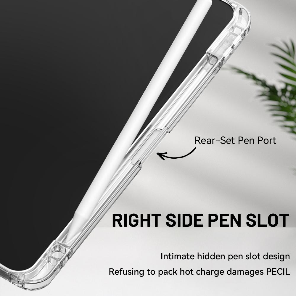 Money Glasses Design iPad Case, Transparent Acrylic Stand Cover, Pencil Holder & Charger Slot, Fits iPad Pro/air/mini, Shock-resistant Full Cover Protective Case, Tablet Protective Cover, Suitable for Offices Schools and Homes