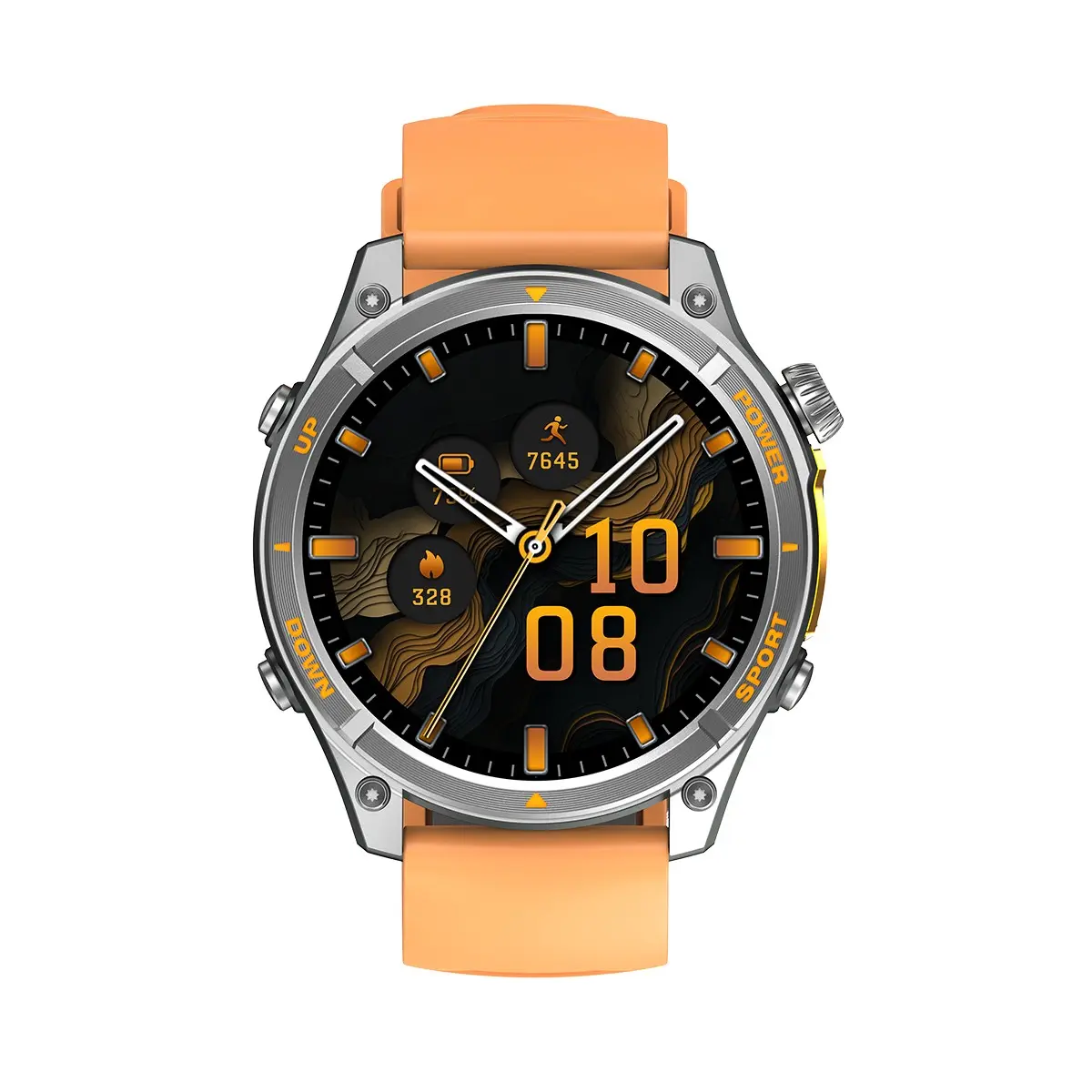 Multifunctional Fitness GPS Smartwatch, 450mah Battery, 5ATM Waterproof, Multiple Sports Modes, Wireless Call, Stopwatch, Alarm, Calorie Tracker, Social Media Notification, Outdoor Smart Watch Built in GPS Chip